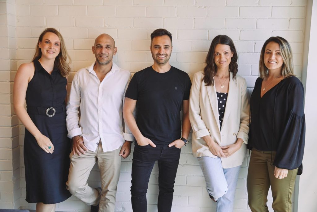 ABA Labels senior team_L-R Maddie Culican, Patrick Pierre, Paul El-Sibai, Louise Jervis, Alys Jervis